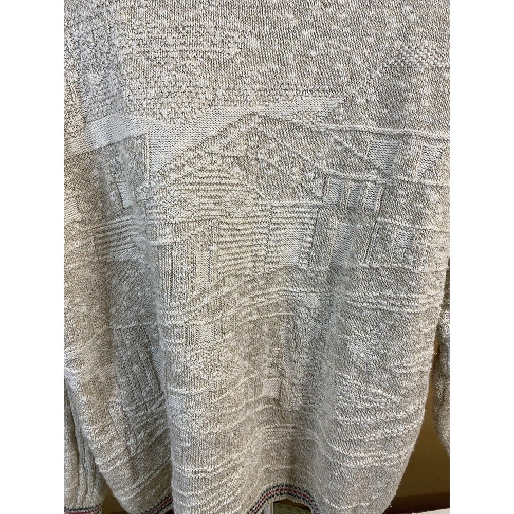 Vintage Jantzen USA Made Embroidered Bird/ House Women’s Woven Sweater Size L - Picture 13 of 16